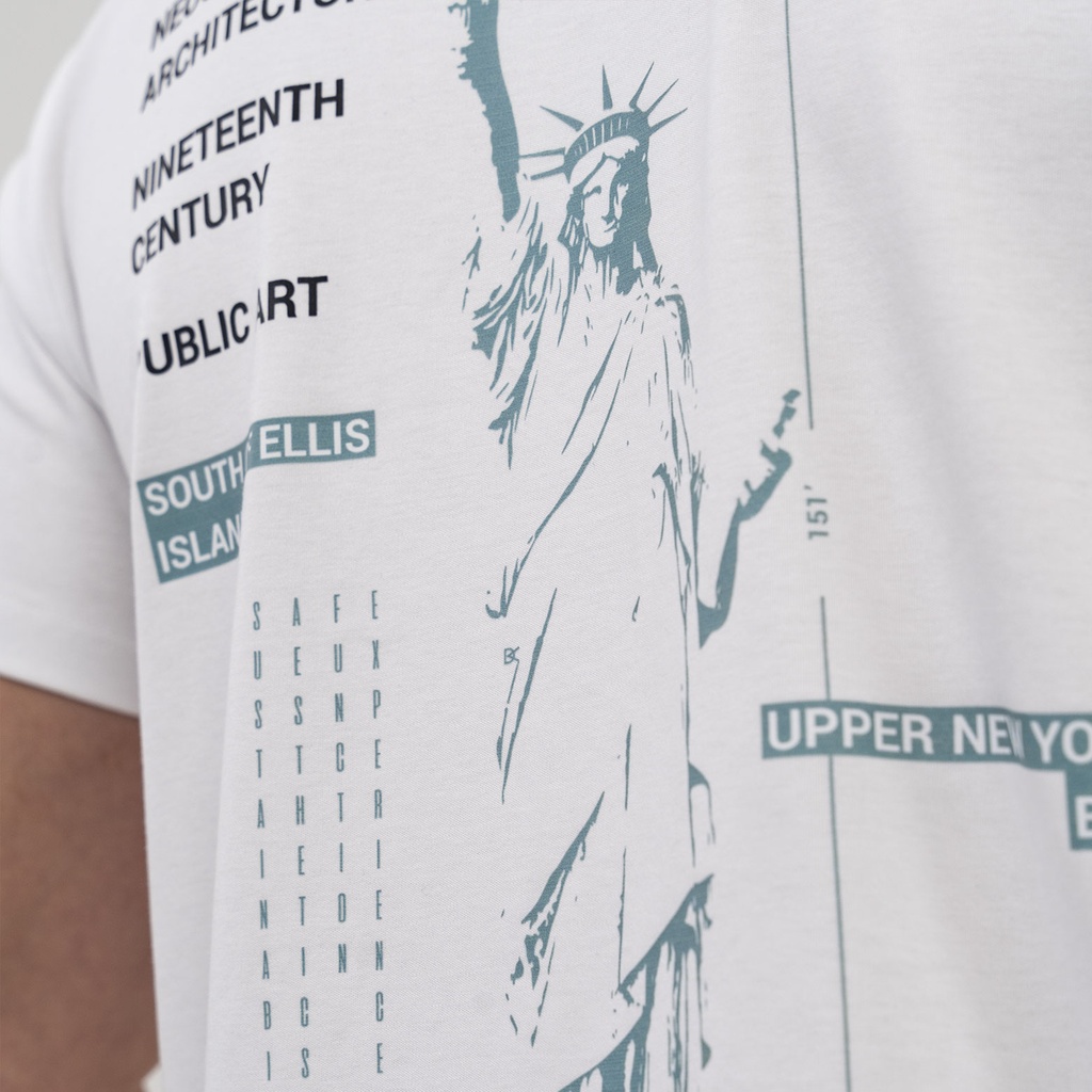 WHITE STATUE OF LIBERTY T-SHIRT