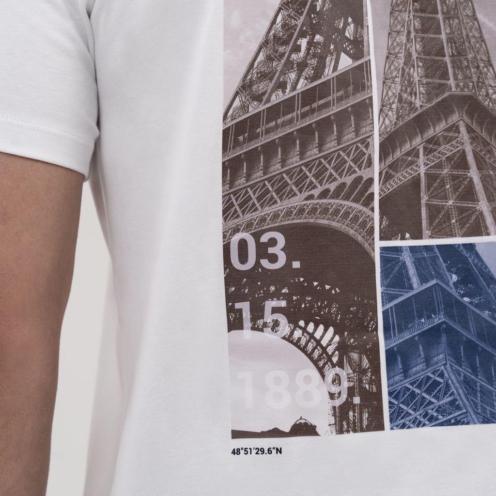 WHITE TOUR EIFFEL ARCHITECTURE T-SHIRT