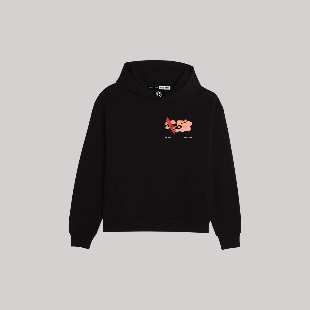 BLURRY SENSE HOODIE BLACK